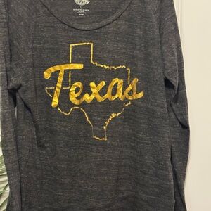 Gray Long Sleeve Texas Graphic Tee